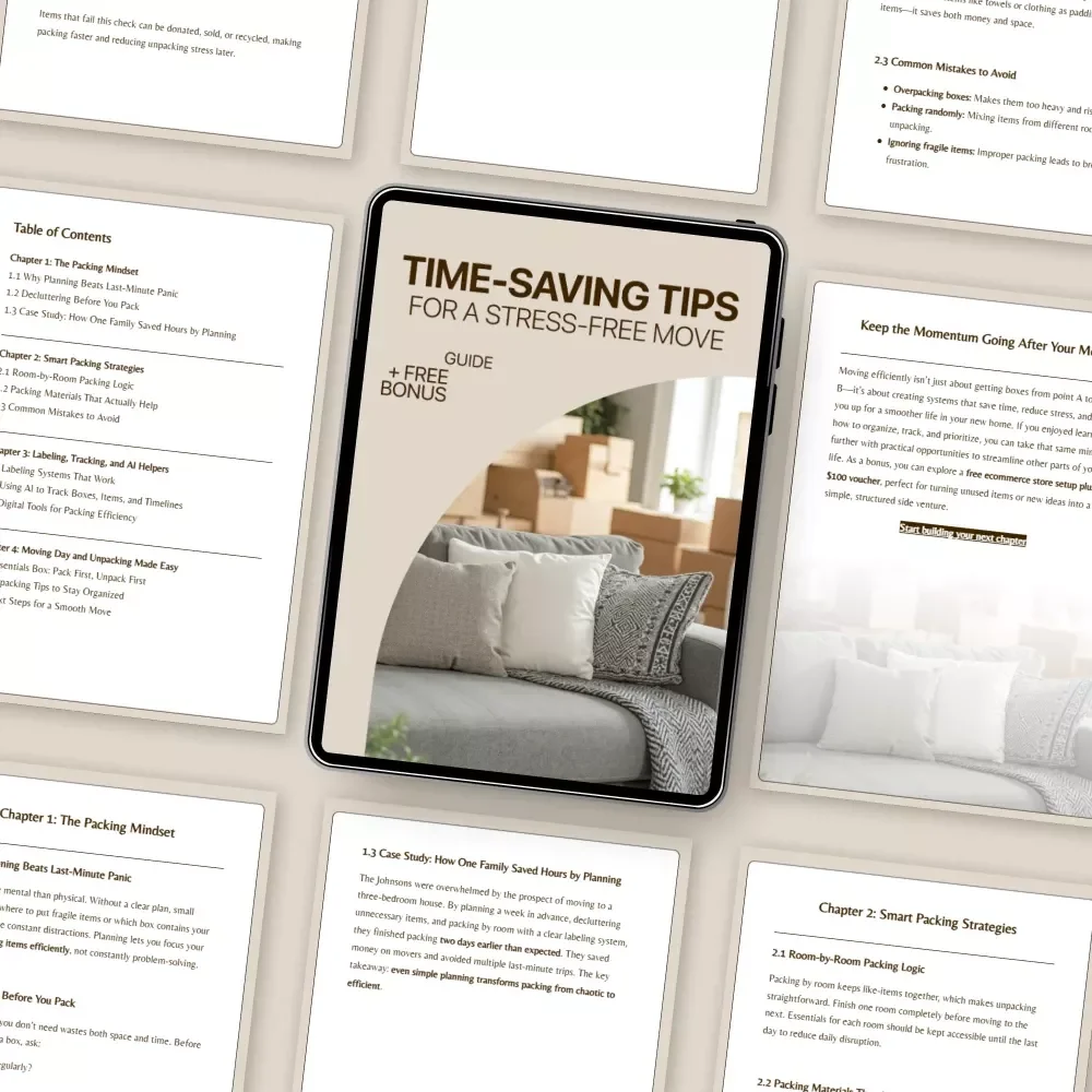 Time-Saving Tips for a Stress-Free Move | Practical Guide with packing tips that save time for Organized, Easy Moving