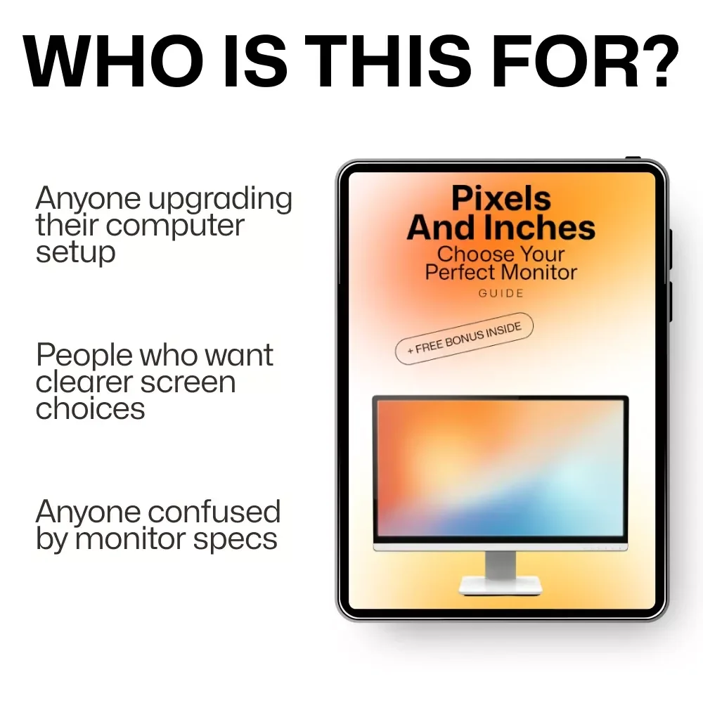 Pixels and Inches: Choose Your Perfect Monitor – Clear Guide to End Monitor Resolution vs Size Confusion for Work, Gaming & Creative Displays