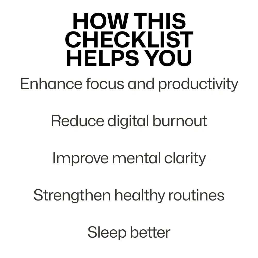 10 Quick Tech Habits to Boost Your Mind – Digital Download Checklist for Mental Wellbeing
