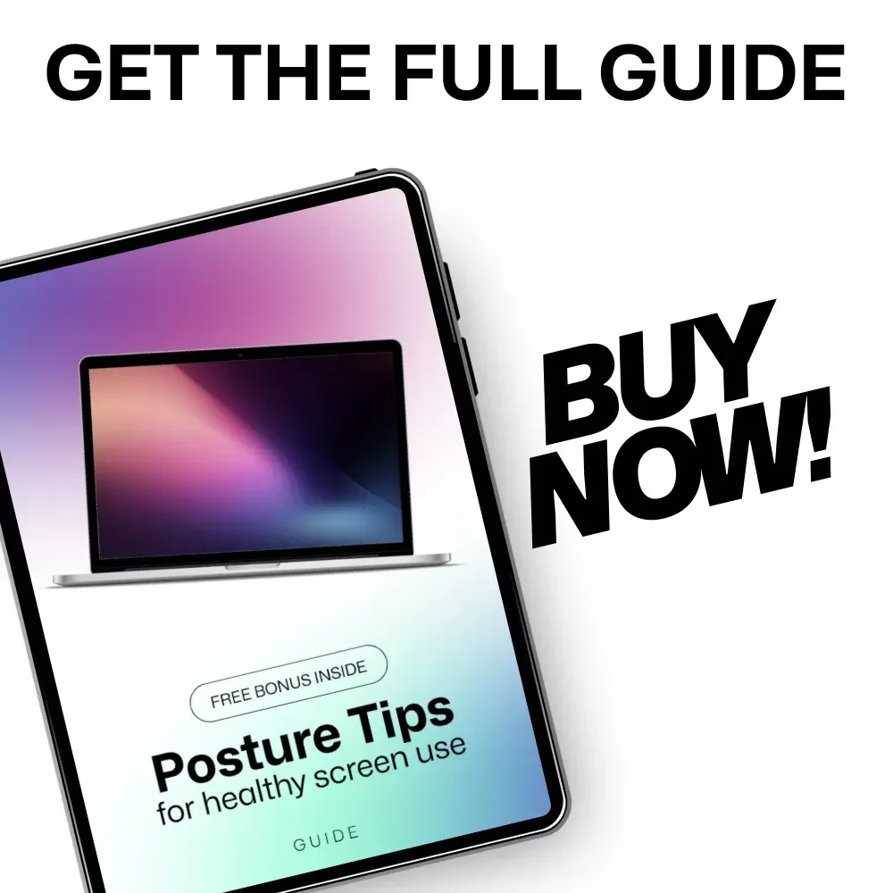 Posture Tips for Healthy Screen Use – Practical Guide with posture tips for screen use | Digital Download for Desk, Phone & Laptop Users