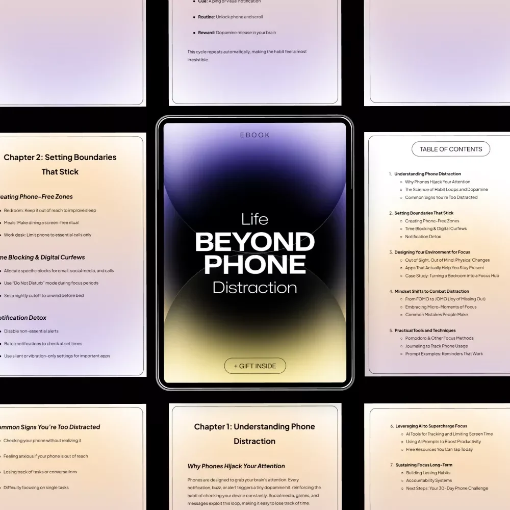 Life Beyond Phone Distraction: Master Focus and Boost Productivity with This Digital Guide
