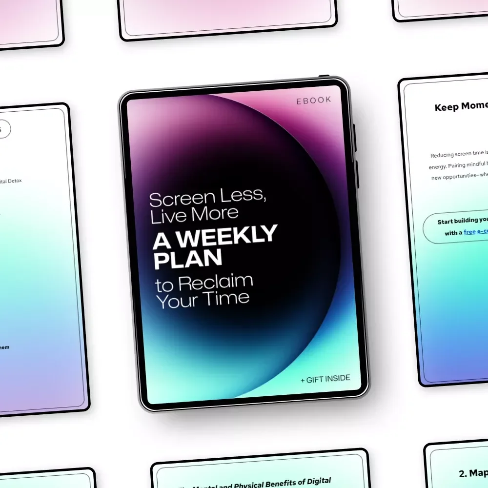 Screen Less, Live More: A Weekly Plan to Reclaim Your Time - Weekly Schedule to Reduce Screen Time