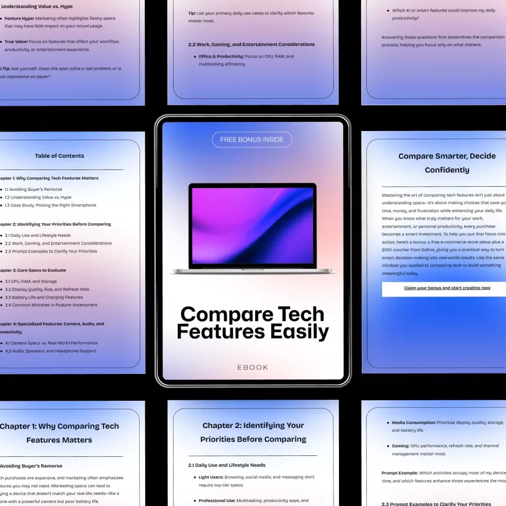 Compare Tech Features Easily | Smart Buying Guide eBook – The Best Way to Compare Tech Features Easily for Confident Decisions