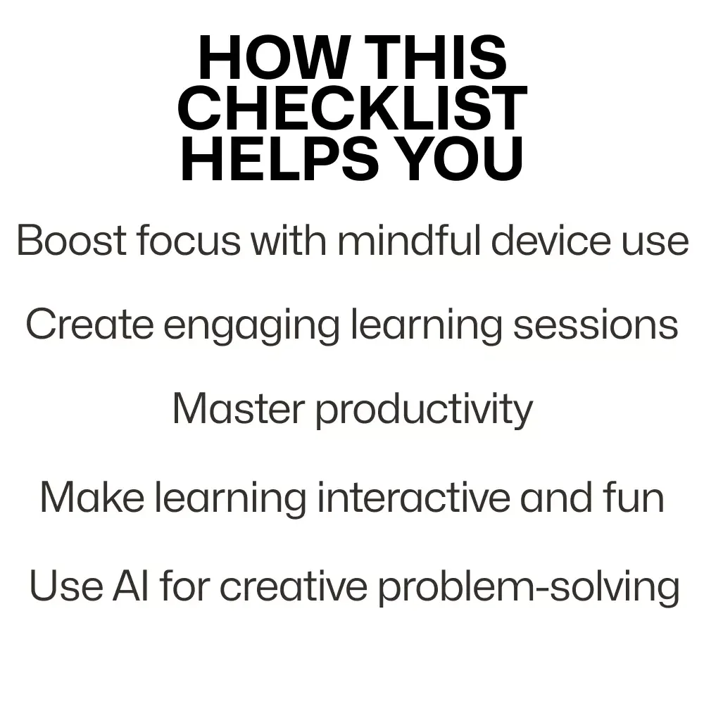 Devices for Learning, Not Scrolling: A Digital Guide to Productive Device Use for Learning and Creativity