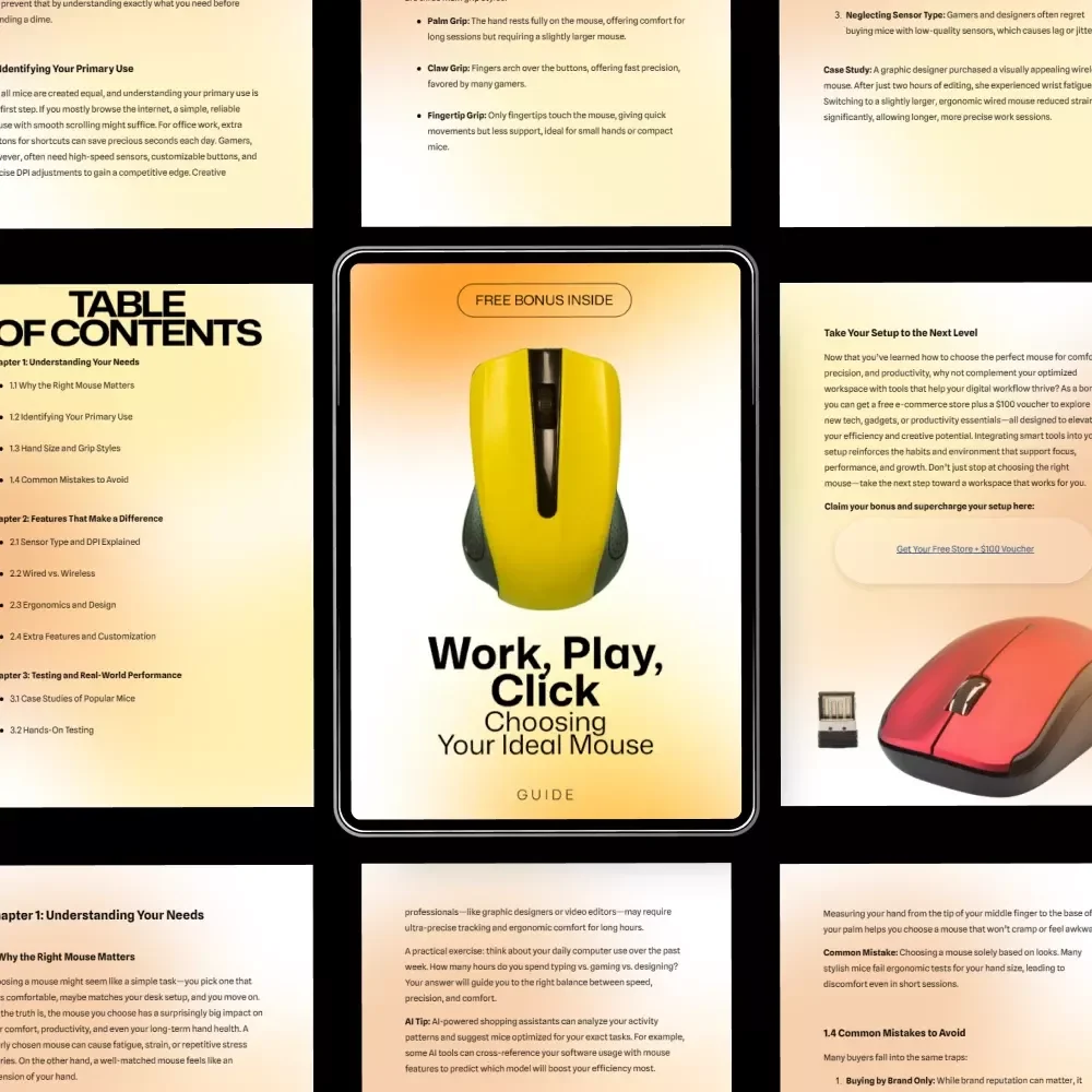 Work, Play, Click: Choosing Your Ideal Mouse – The Ultimate Guide on How to Choose a Mouse for Work, Gaming & Everyday Use
