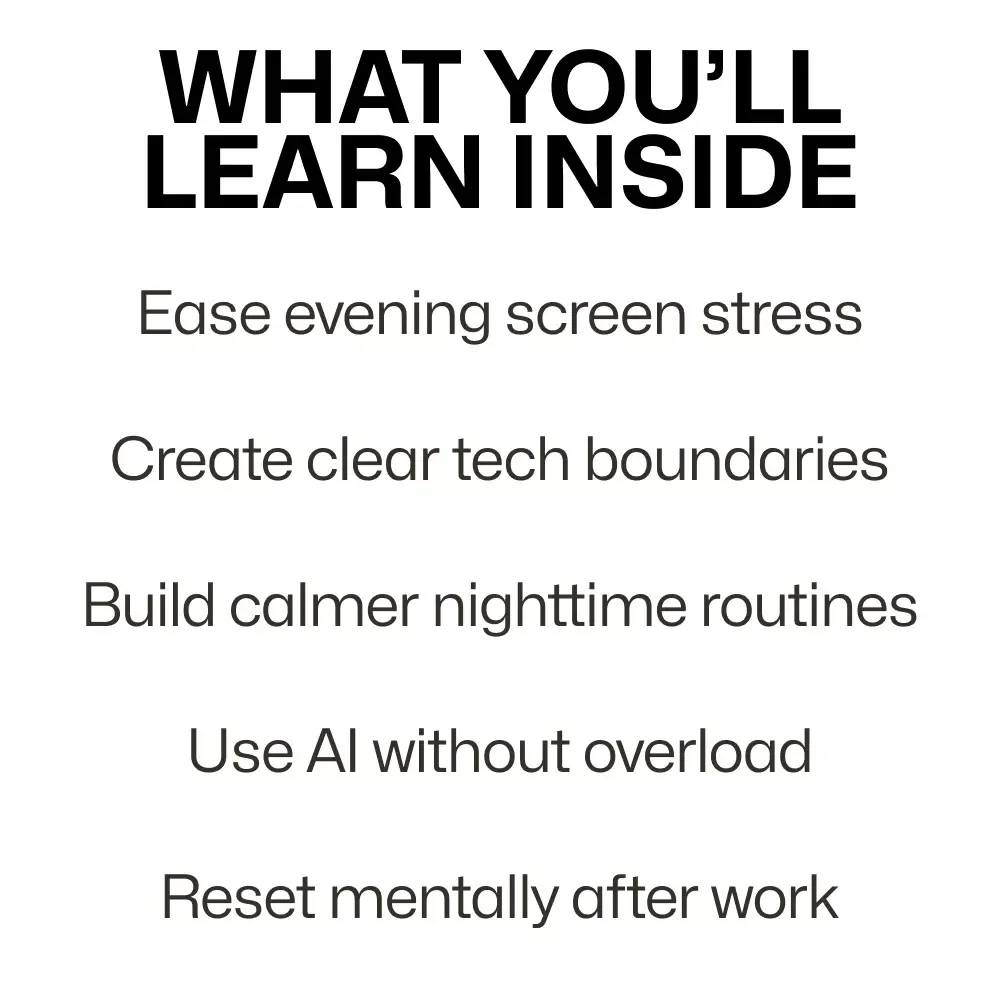 After-Work Tech Shutoff Ideas for a Calmer Evening | Digital Guide for Work-Life Balance, Screen-Free Nights, and Mindful Evenings