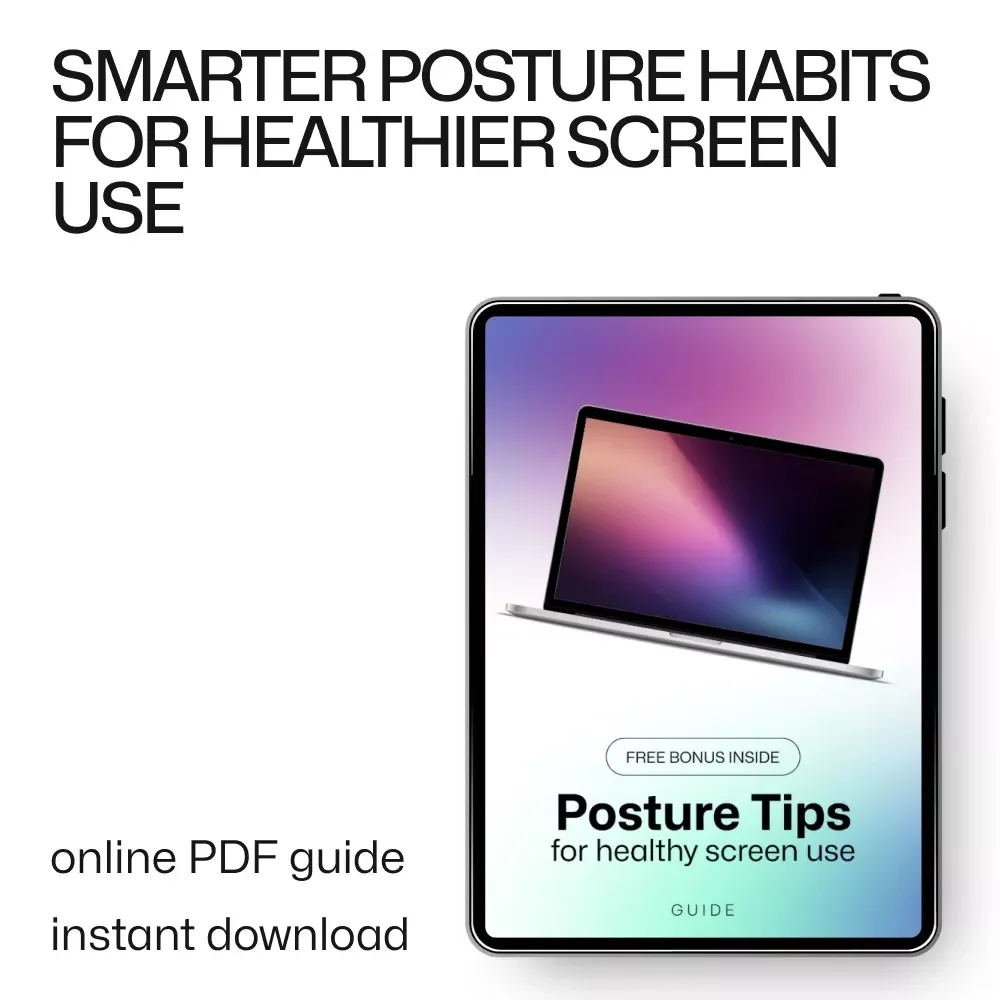 Posture Tips for Healthy Screen Use – Practical Guide with posture tips for screen use | Digital Download for Desk, Phone & Laptop Users
