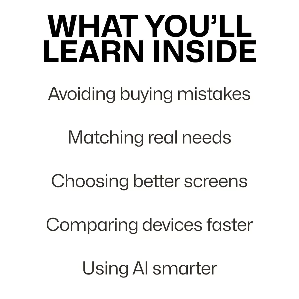 How to Read Tech Specs Like a Pro | Practical Tech Buying Guide + screen size importance for everyday use | Digital Download