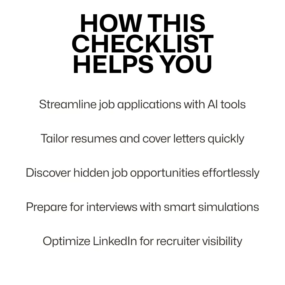 Turbocharge Your Job Hunt with AI: A Comprehensive Checklist for Job Seekers