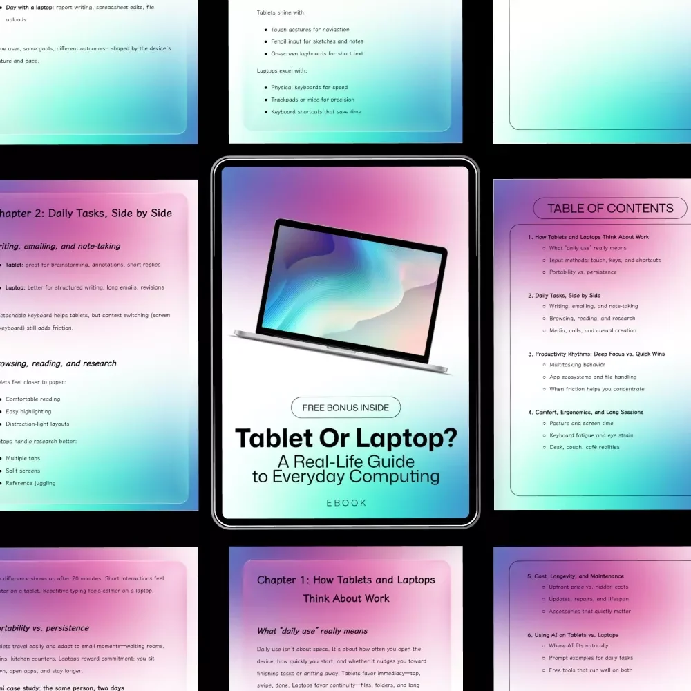 Tablet or Laptop? A Real-Life Guide to Everyday Computing – Digital Download