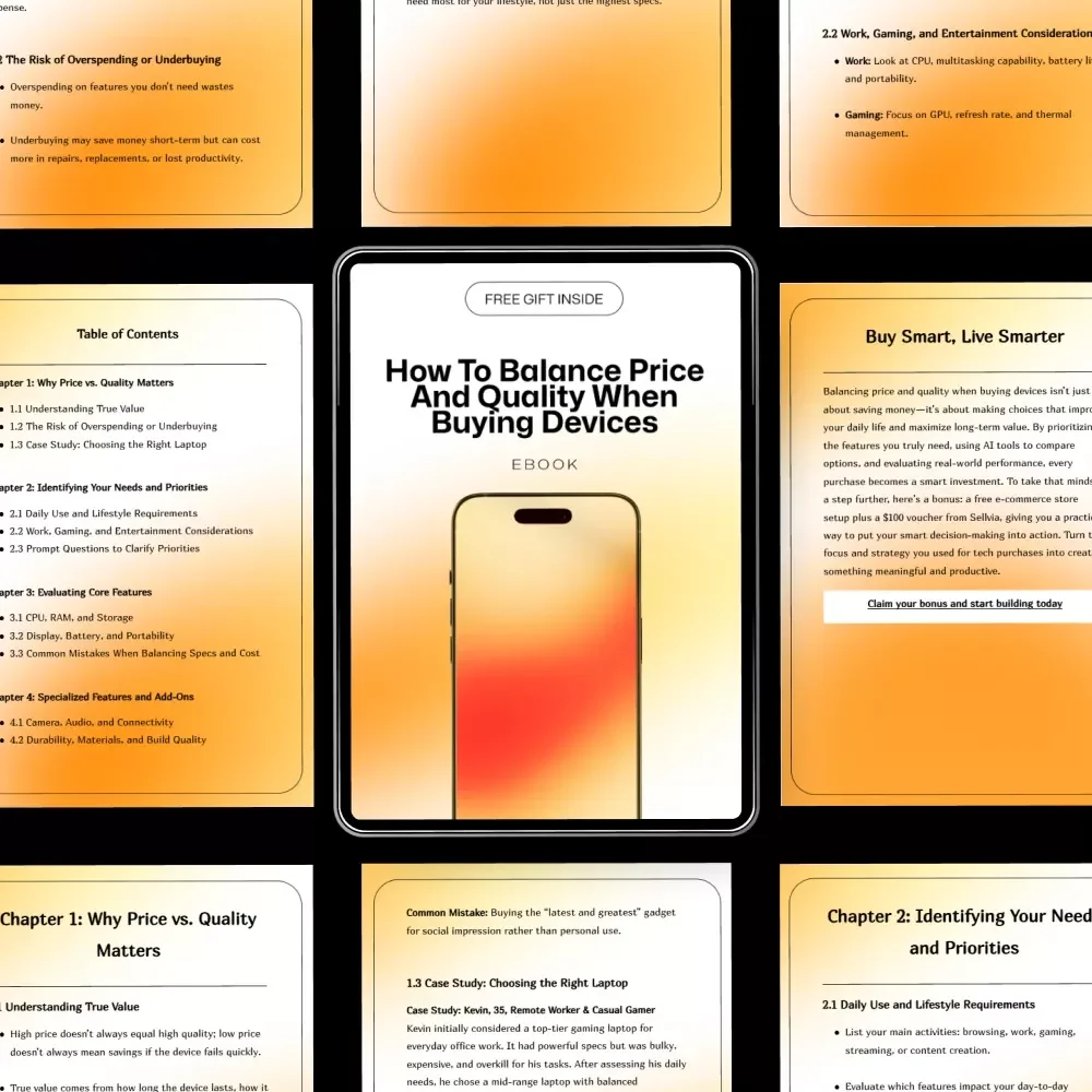How to Balance Price and Quality When Buying Devices – Smart Tech Buying Guide eBook for Confident, Budget-Savvy Decisions