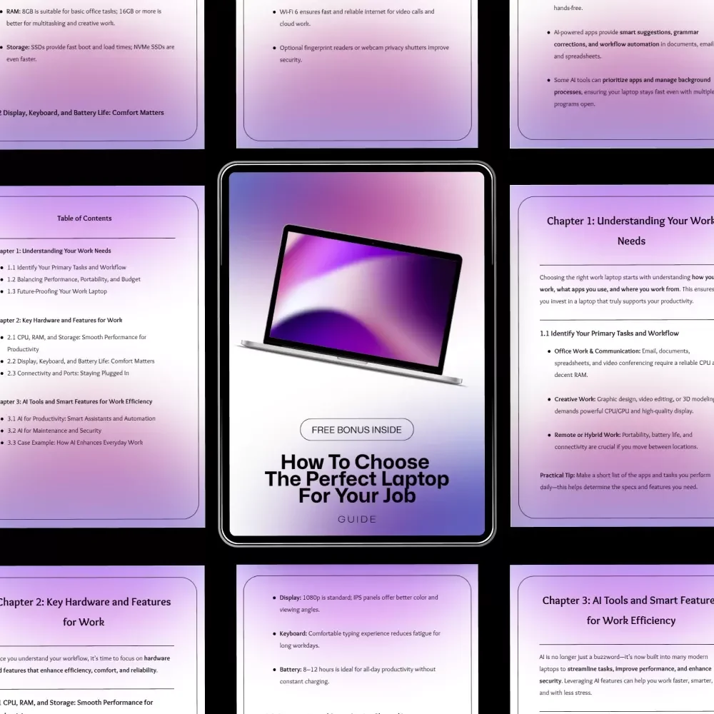 How to Choose the Perfect Laptop for Your Job – A Practical Work Laptop Buying Guide for Professionals, Freelancers & Remote Workers