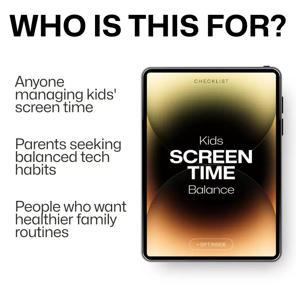 Kids Screen Time Balance Checklist – Easy Ideas for Managing Screen Time with Kids