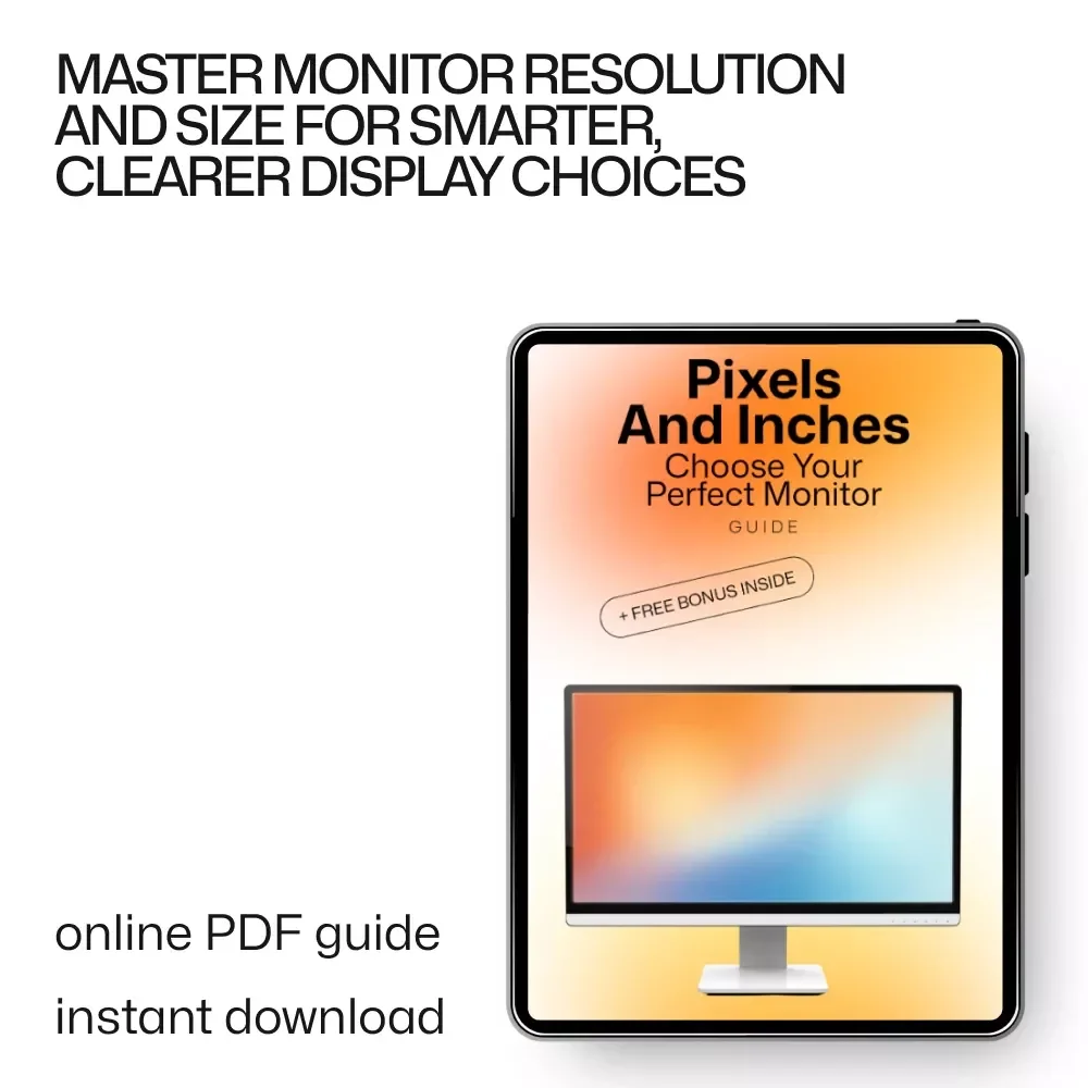 Pixels and Inches: Choose Your Perfect Monitor – Clear Guide to End Monitor Resolution vs Size Confusion for Work, Gaming & Creative Displays