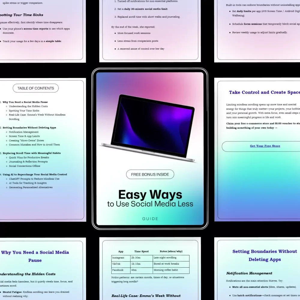 Easy Ways to Use Social Media Less: A Simple Guide to Limit Social Media Without Deleting Apps