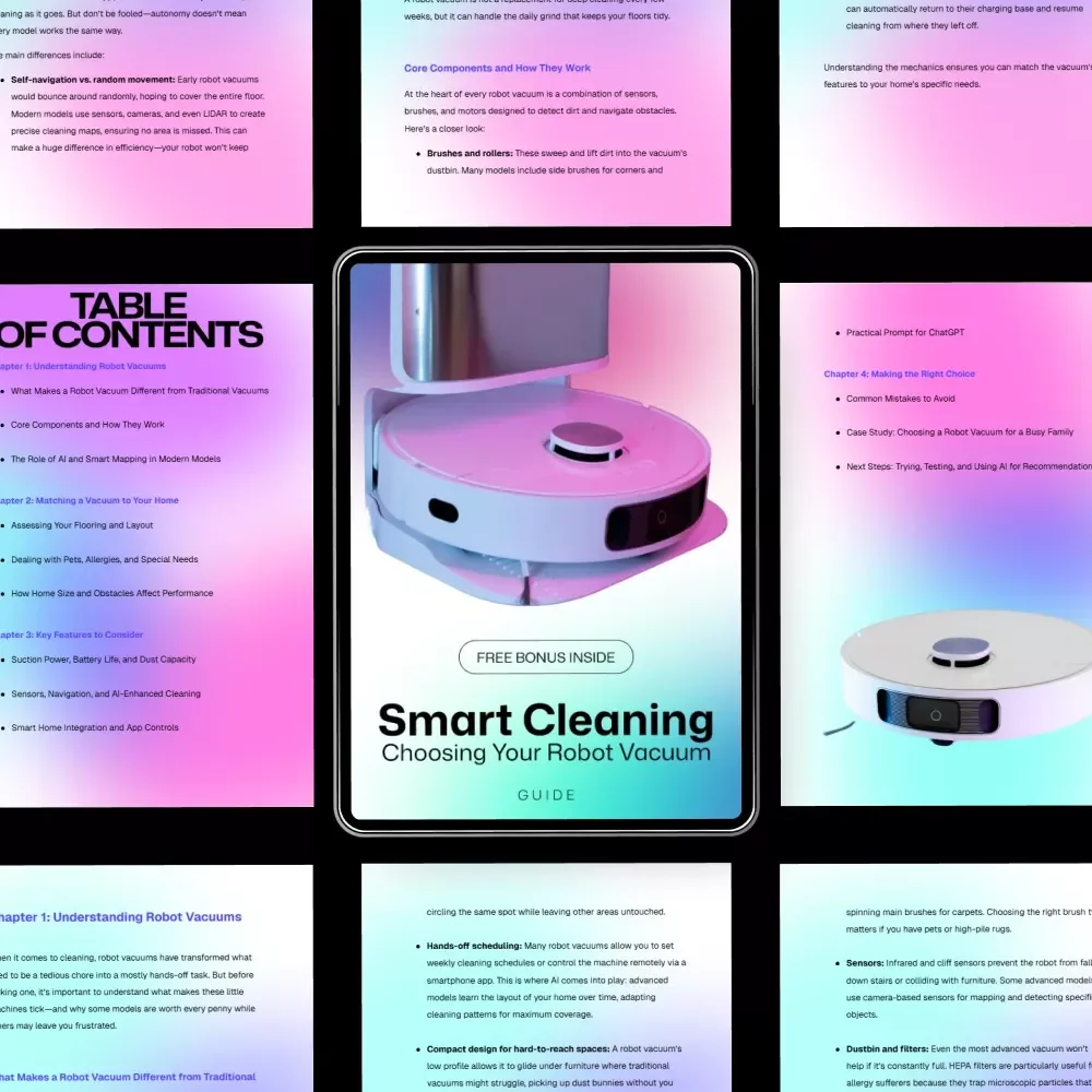 Smart Cleaning: Choosing Your Robot Vacuum Guide - The Ultimate eBook for Finding Your Perfect Robot Vacuum