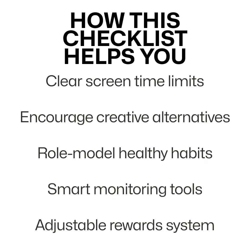 Kids Screen Time Balance Checklist – Easy Ideas for Managing Screen Time with Kids