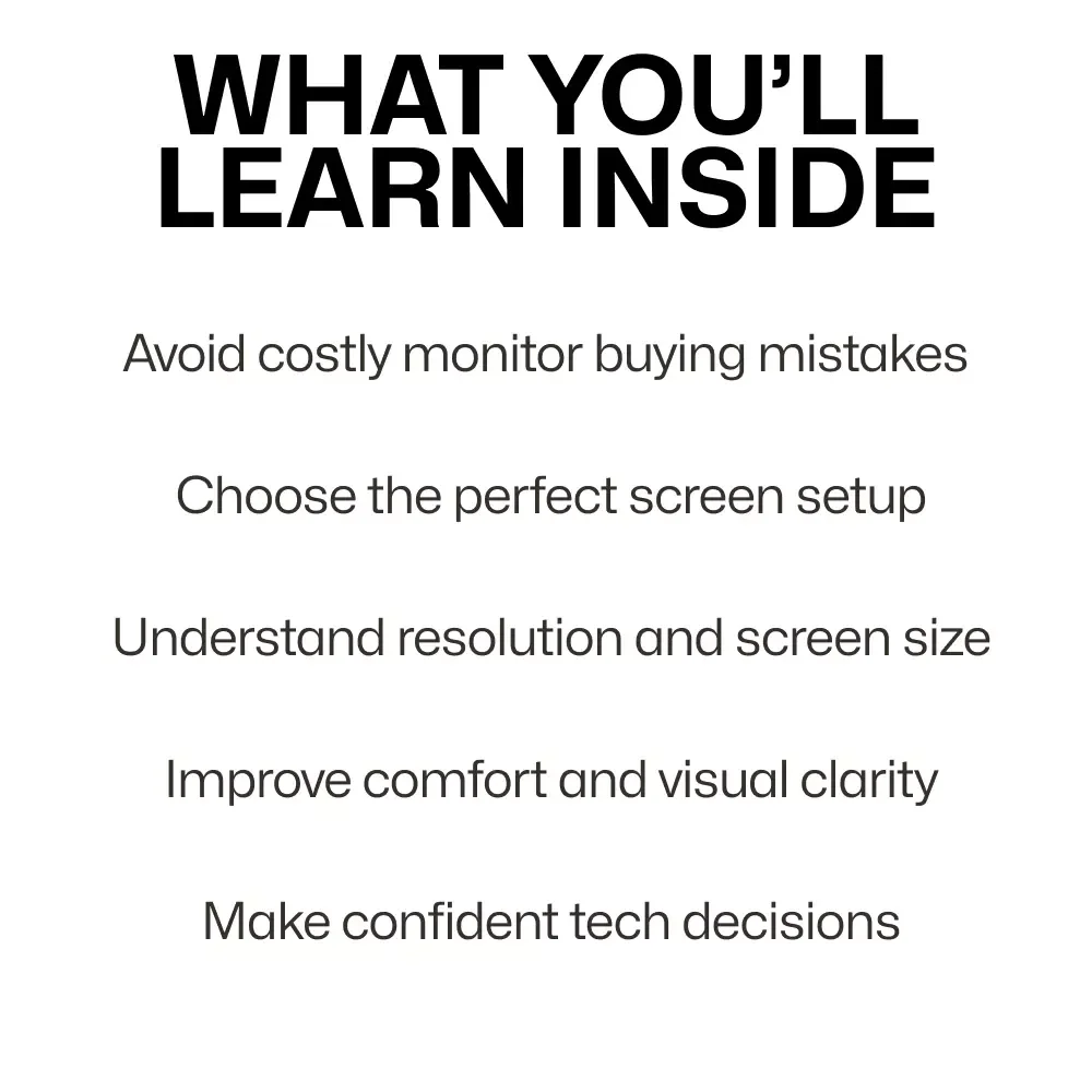 Pixels and Inches: Choose Your Perfect Monitor – Clear Guide to End Monitor Resolution vs Size Confusion for Work, Gaming & Creative Displays