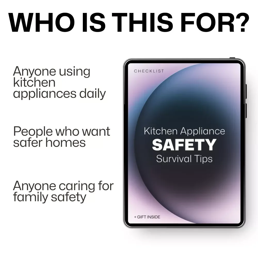 Kitchen Appliance Safety Survival Tips – Printable Checklist for Home Cooks, Families & Renters | Essential Kitchen Appliances Safety Tips