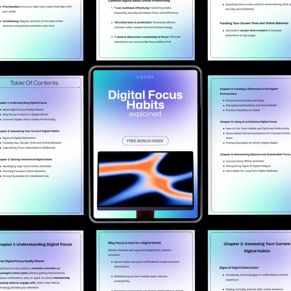 Digital Focus Habits Explained: Master Productivity in a Digital World with Simple, Practical Strategies