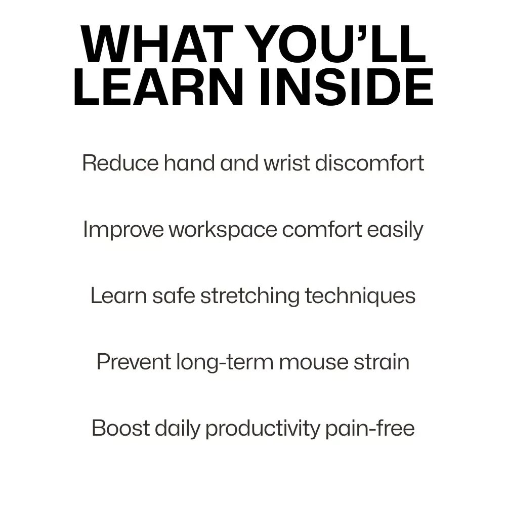 Hands at Ease: Stop Mouse Pain Fast | Practical eBook for Mouse Hand Strain Reduction, Ergonomic Setup, Pain Relief & Long-Term Comfort
