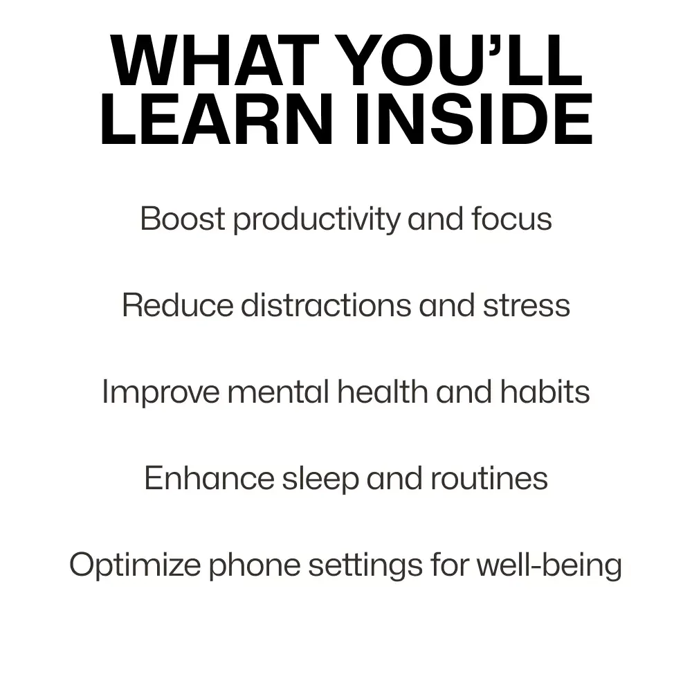 Healthy Phone Habits for a Balanced Life - Digital eBook Guide for Healthy Phone Use
