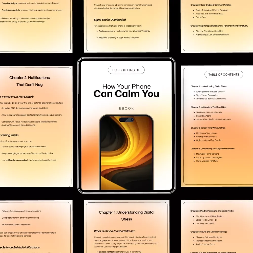 How Your Phone Can Calm You: A Guide to Reducing Digital Stress and Finding Peace Through Your Phone