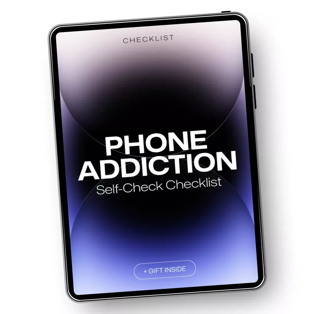 Phone Addiction Self-Check Checklist | Am I Addicted to My Phone Checklist for Mindful Screen Time & Digital Balance