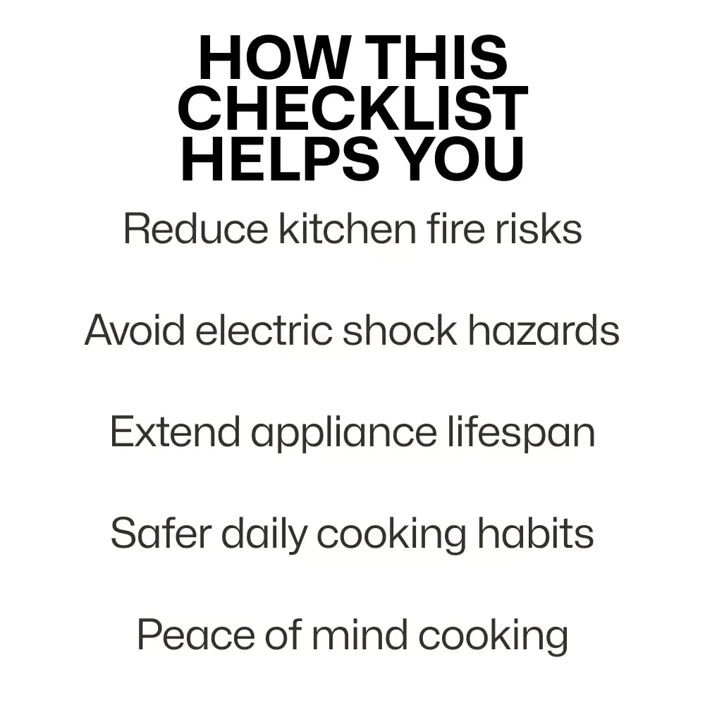 Kitchen Appliance Safety Survival Tips – Printable Checklist for Home Cooks, Families & Renters | Essential Kitchen Appliances Safety Tips