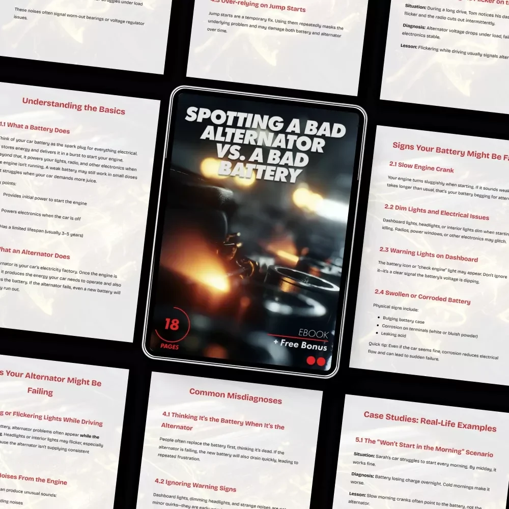 Spotting a Bad Alternator vs. a Bad Battery – Practical Car Troubleshooting eBook | Signs of a Bad Alternator vs a Bad Battery Explained