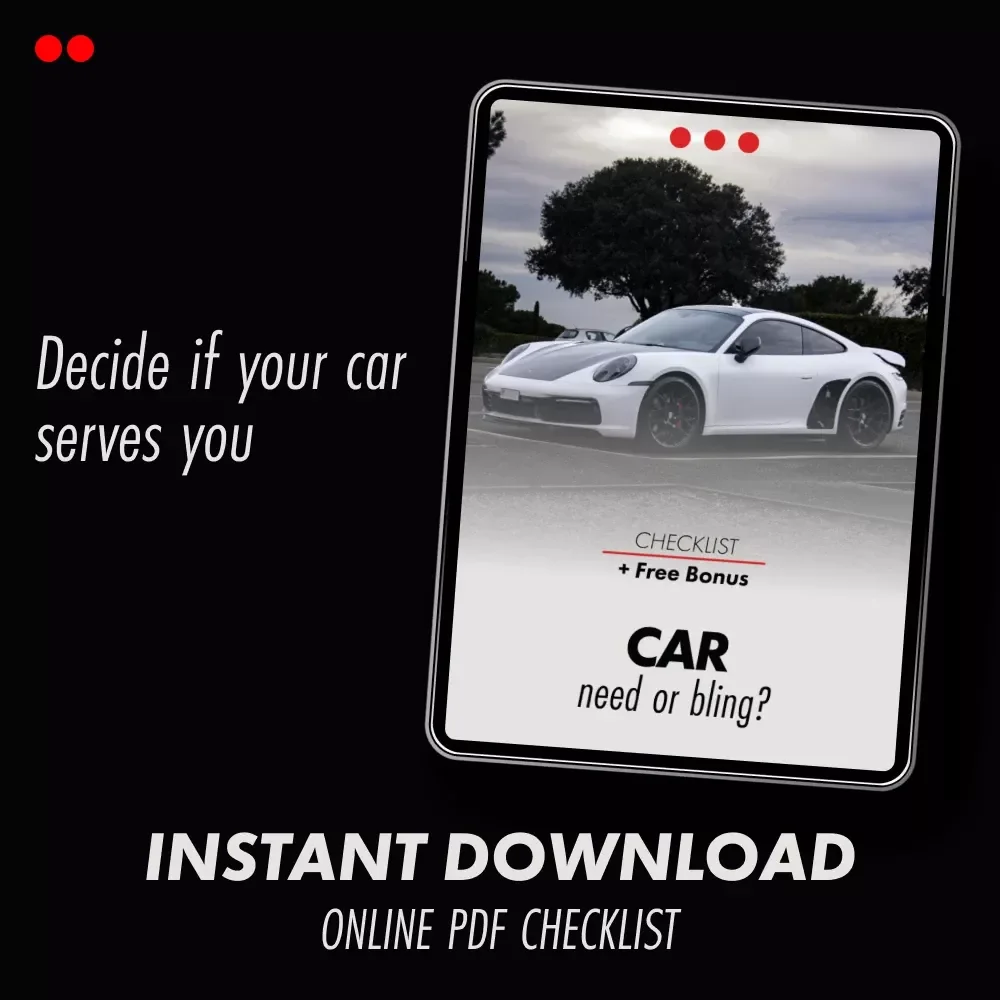 Car: Need or Bling? Practical Checklist to Decide If a Car Is a Necessity or a Luxury | Smart Money & Lifestyle Digital Download