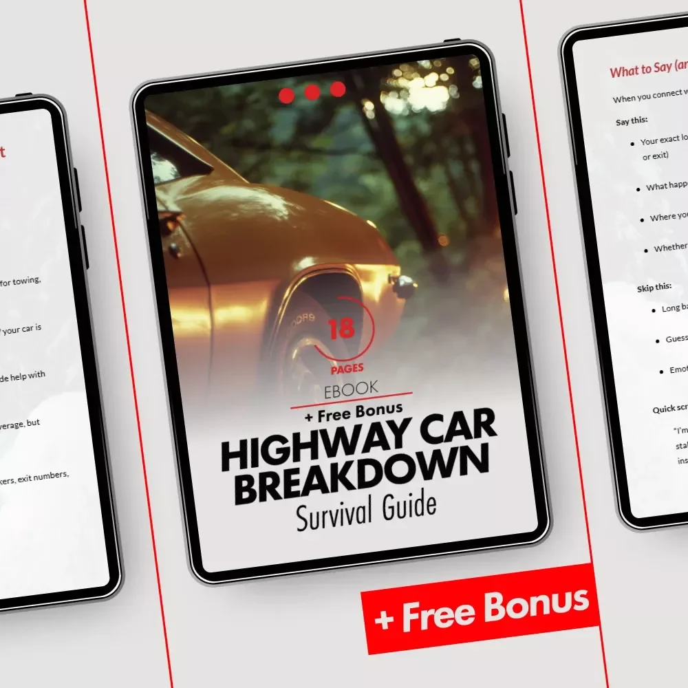 Highway Car Breakdown Survival Guide | Ebook Emergency Roadside Checklist | What to Do If Your Car Breaks Down on the Highway