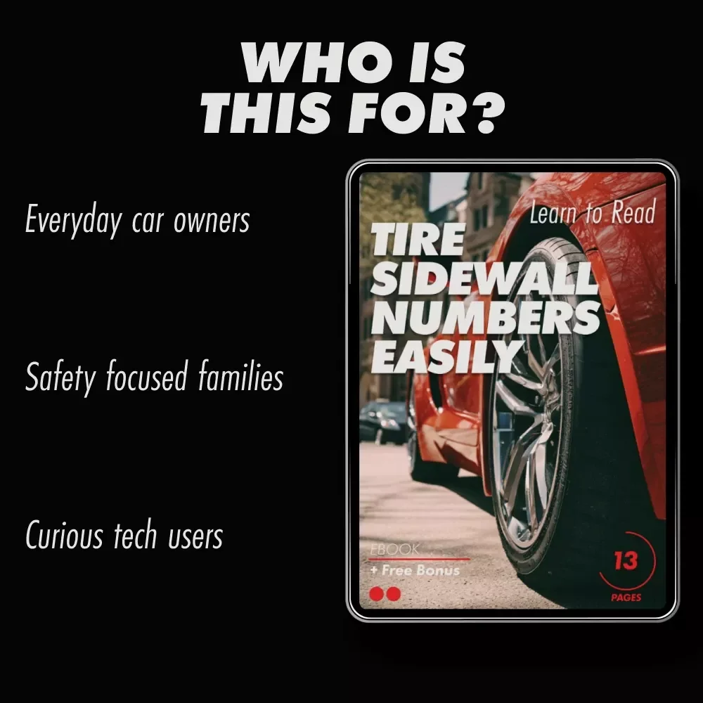 Learn to Read Tire Sidewall Numbers Easily | Simple eBook Guide on how to read tire sidewall numbers for Safer, Smarter Driving