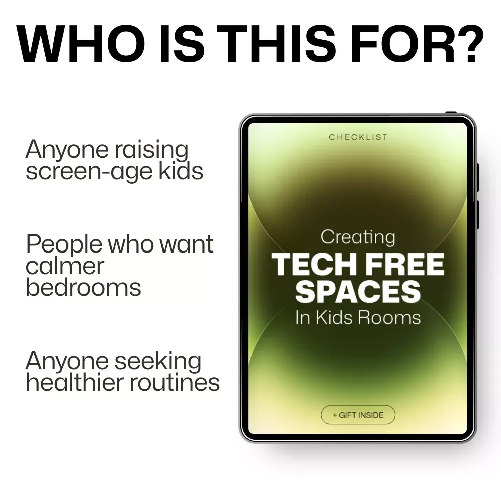 Creating Tech Free Spaces in Kids Rooms | Printable Checklist for Tech Free Zones for Kids Rooms, Screen-Free Bedroom Guide for Parents