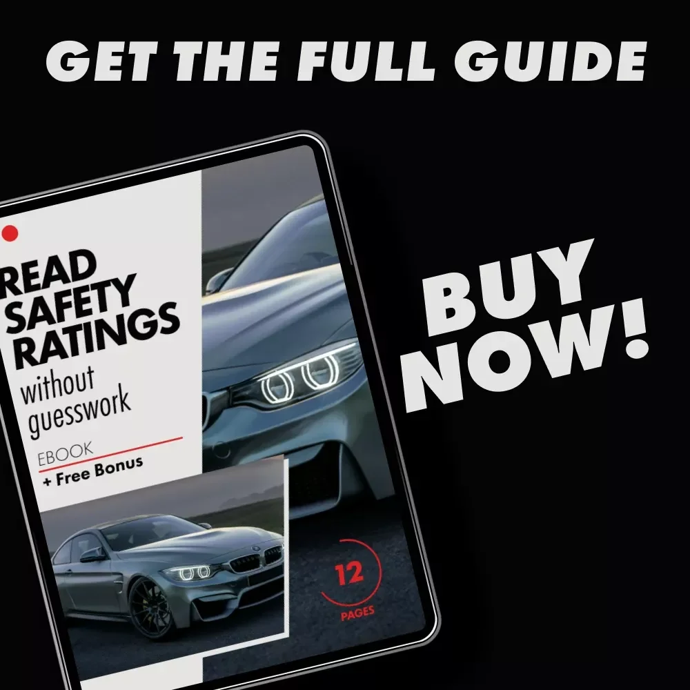 Read Safety Ratings Without Guesswork – Ebook Guide on Car Safety Ratings & How to Understand Them for Smarter Vehicle Choices
