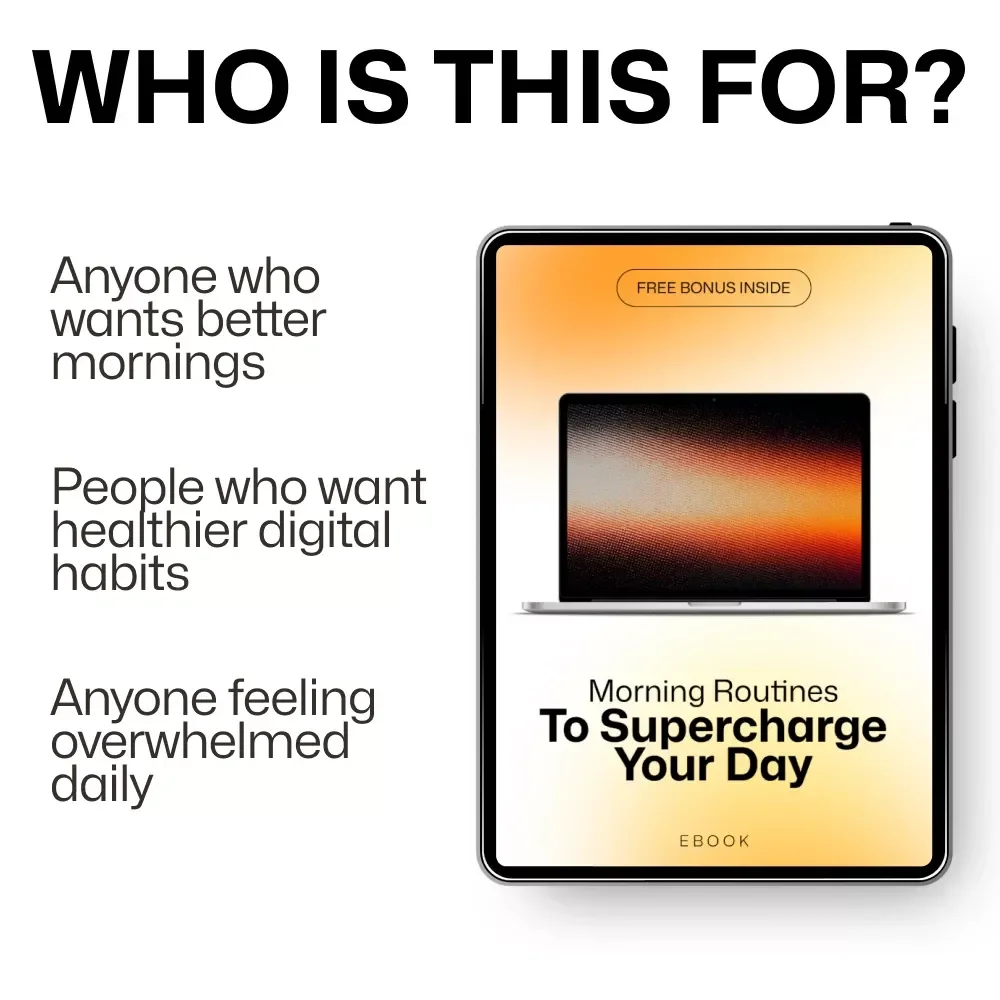 Morning Routines to Supercharge Your Day – Digital Morning Routine Guide, Productivity eBook, Smart Digital Habits Checklist, Focus & Motivation Planner