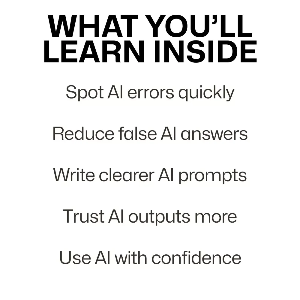 When AI Makes Things Up – A Practical Guide to AI Hallucinations, Smarter Prompts & Better Results | Digital Download