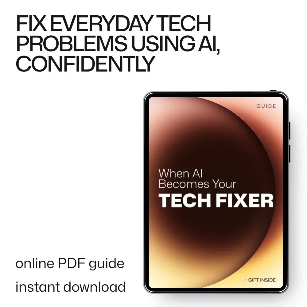 When AI Becomes Your Tech Fixer – Smart Guide to AI Troubleshooting Common Tech Problems | Digital Download