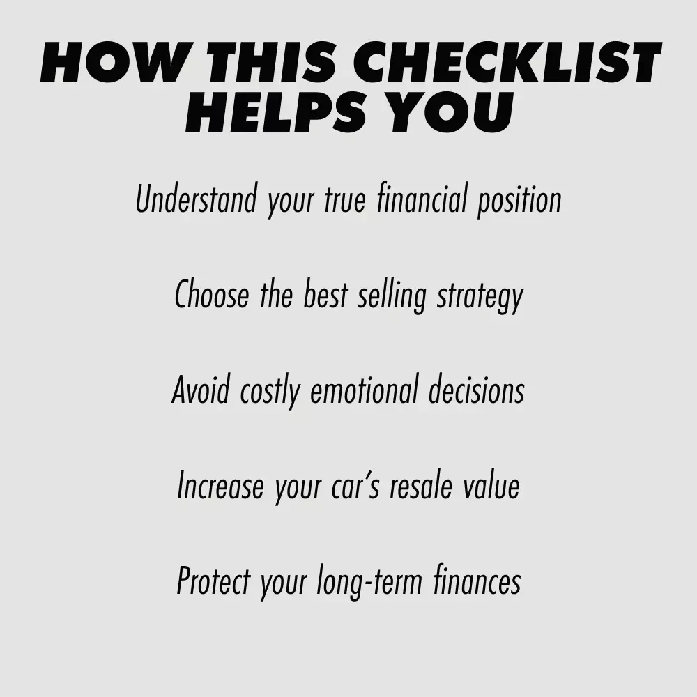 Flip the Negative – Smart Checklist for Selling a Car with Negative Equity Options | Financial Reset Guide | Digital Download