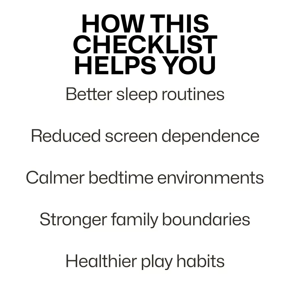 Creating Tech Free Spaces in Kids Rooms | Printable Checklist for Tech Free Zones for Kids Rooms, Screen-Free Bedroom Guide for Parents