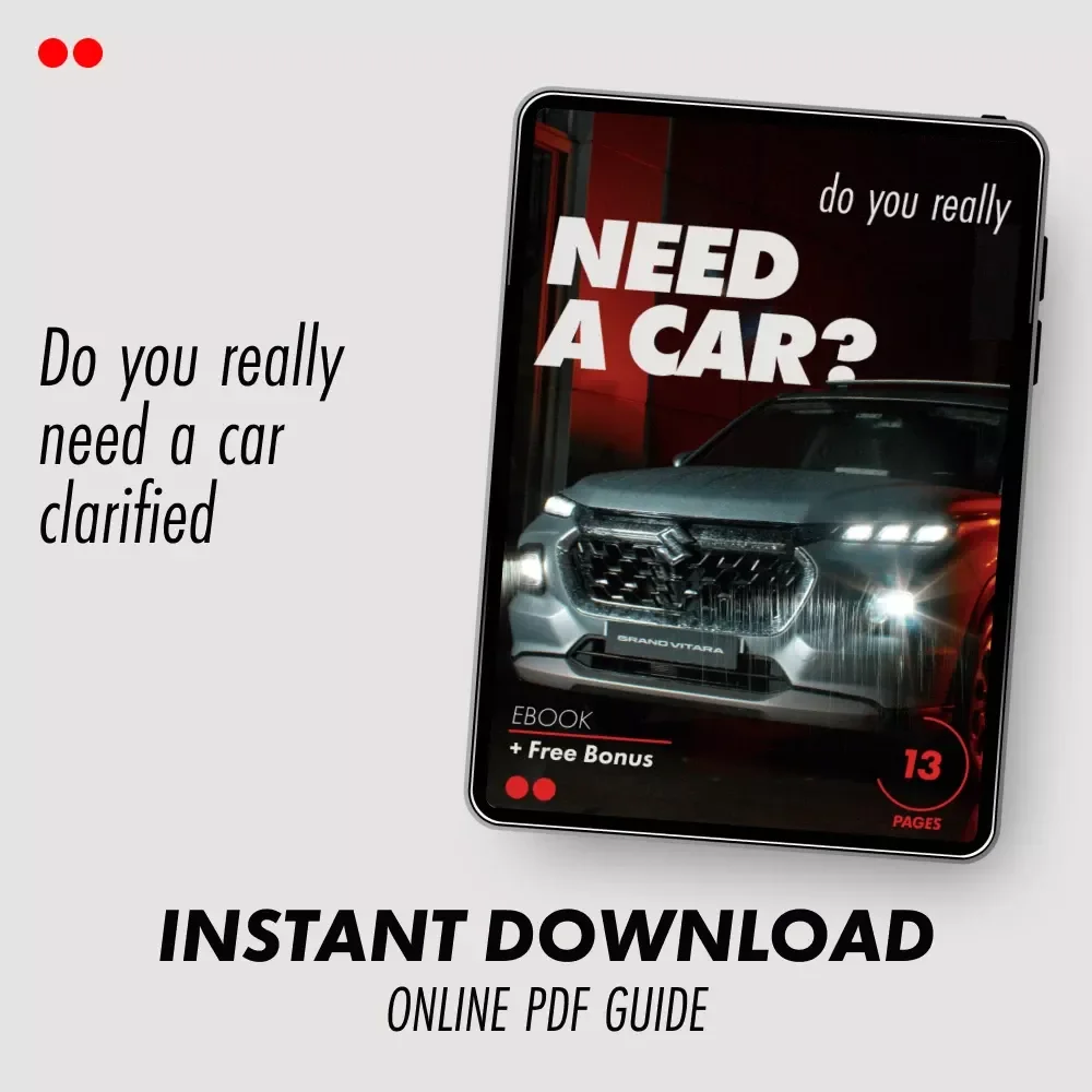 Do You Really Need a Car? | A Practical Ebook on how to know if you really need a car, Real Costs, Lifestyle Fit & Smart Transportation Alternatives