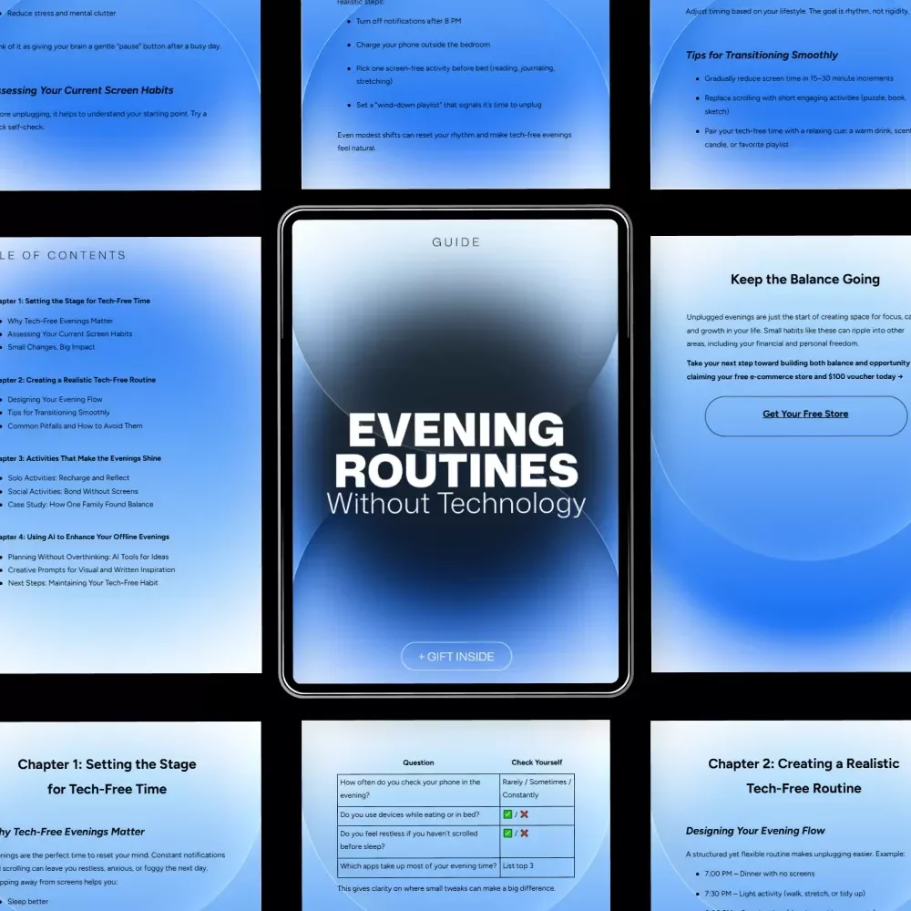 Evening Routines Without Technology – A Realistic Guide for Tech Free Evenings, Calm Nights & a Sustainable Setup