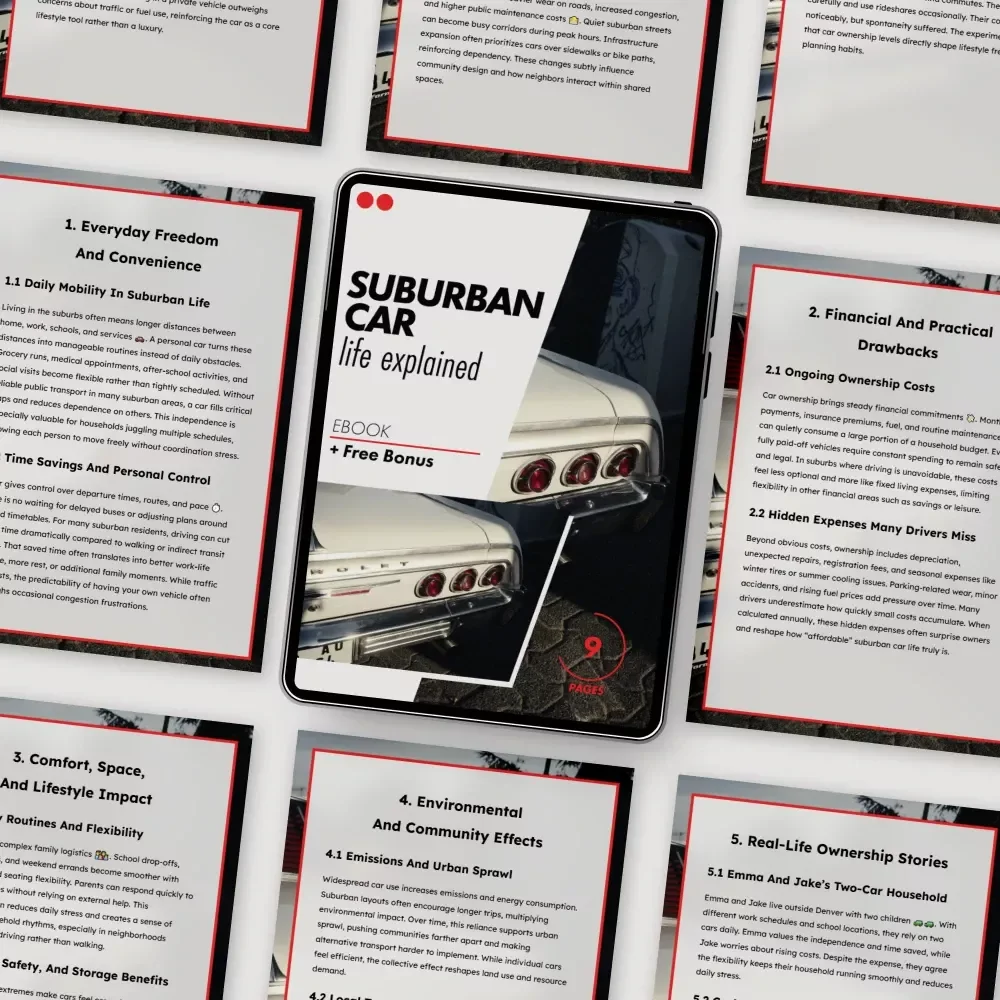 Suburban Car Life Explained – Practical eBook on the pros and cons of owning a car in the suburbs | Smart Suburban Living Guide