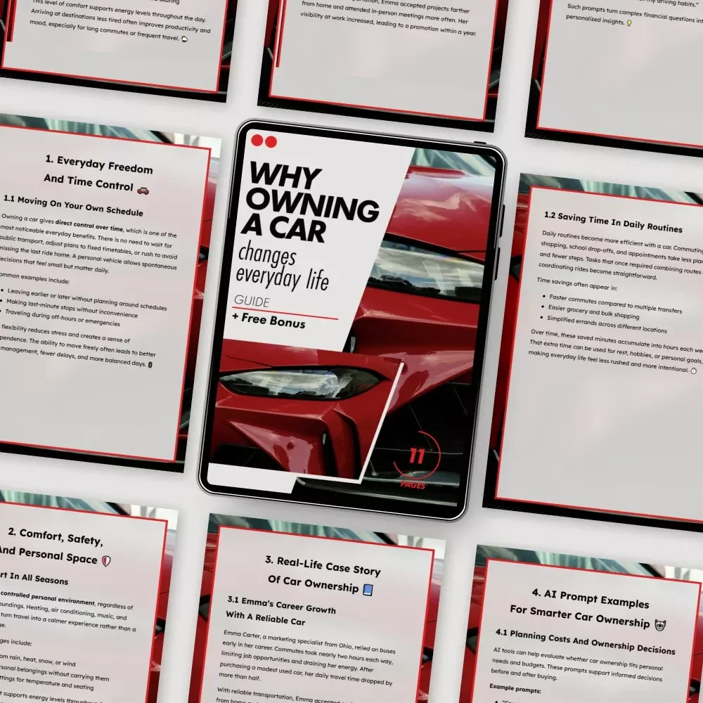 Why Owning a Car Changes Everyday Life – A Practical Guide to the Benefits of Owning a Car, Everyday Freedom, Comfort & Smarter Mobility Decisions