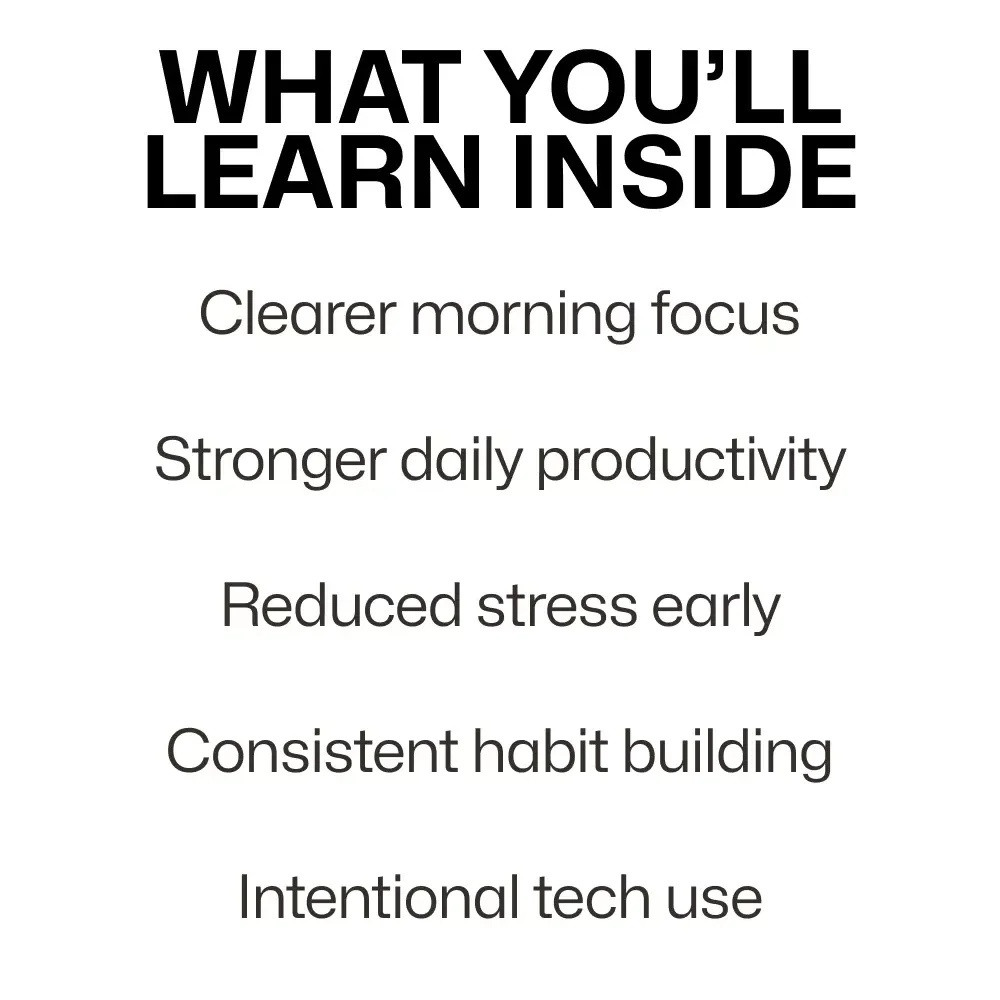 Morning Habits Without Screens – Tech-Free Morning Routine Guide for Focus, Clarity & Productivity | Digital Download