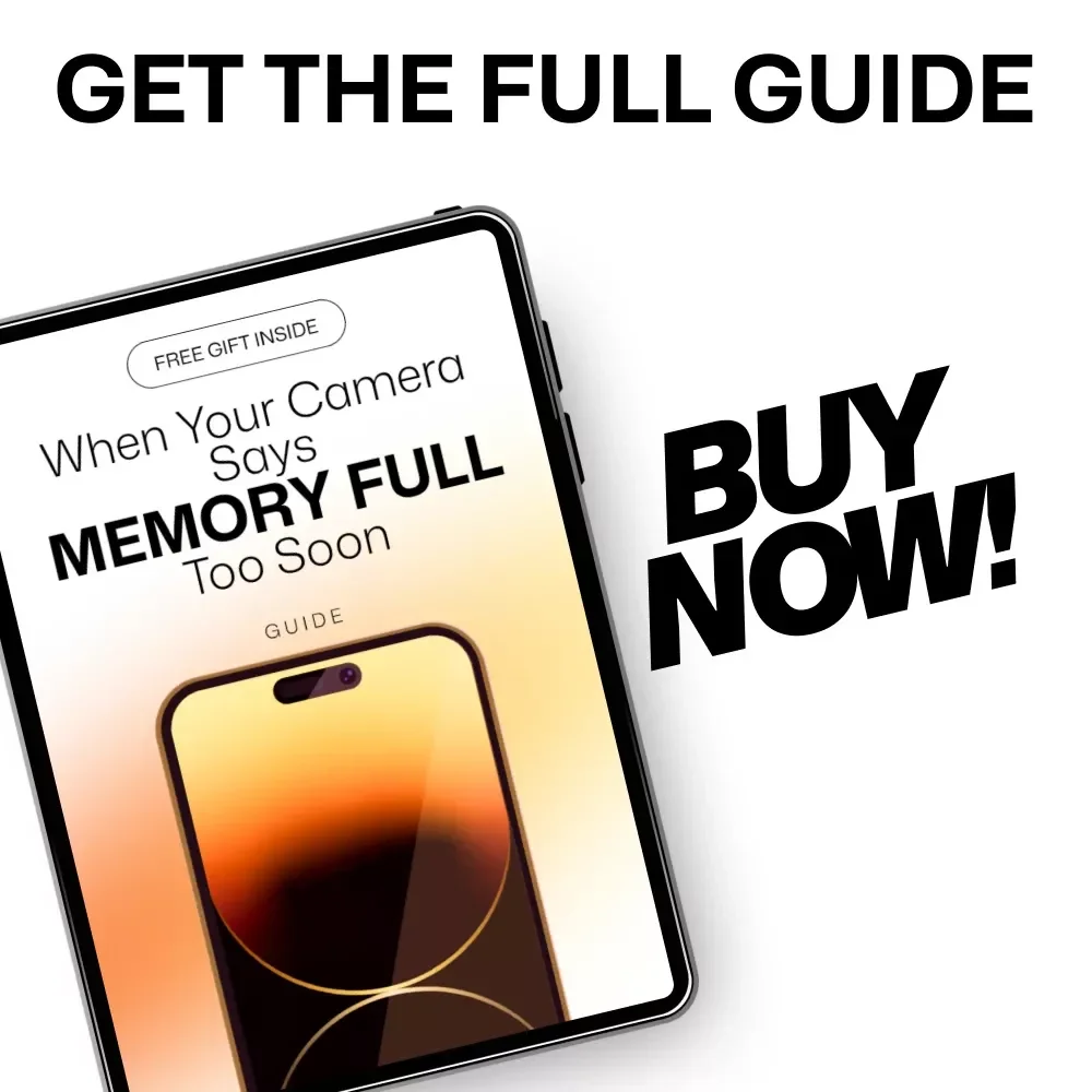 When Your Camera Says “Memory Full” Too Soon – Smart Camera Storage Guide, Photography Workflow eBook, SD Card & Photo Organization Digital Download