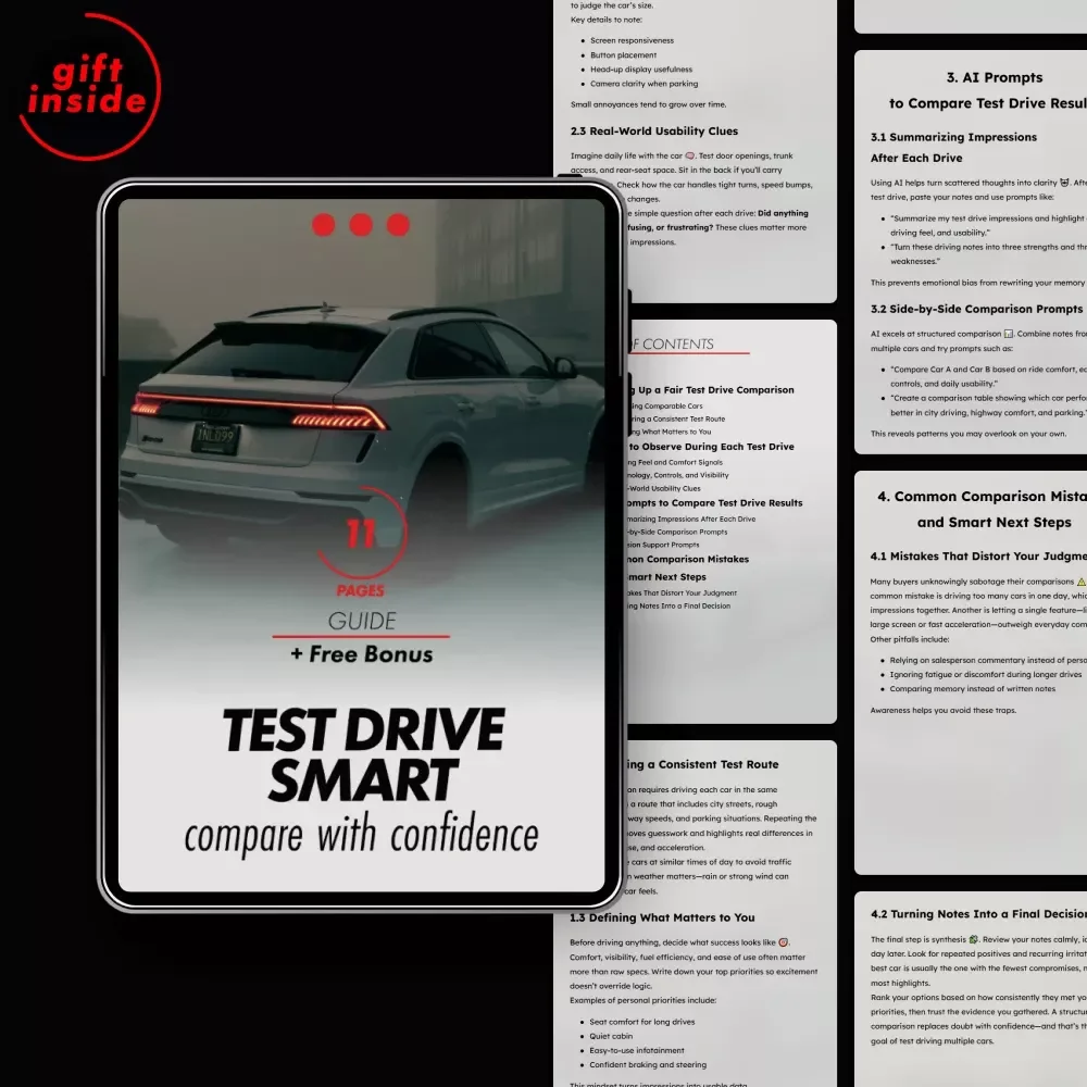 Test Drive Smart, Compare With Confidence | Practical Guide for Test Driving Multiple Cars How to Compare Before You Buy