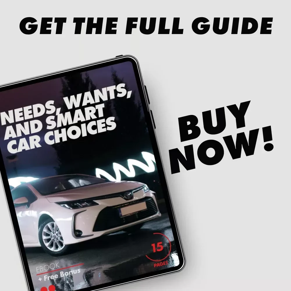 Needs, Wants, and Smart Car Choices | Practical Guide to Needs vs Wants in a Car | Confident Car Buying eBook