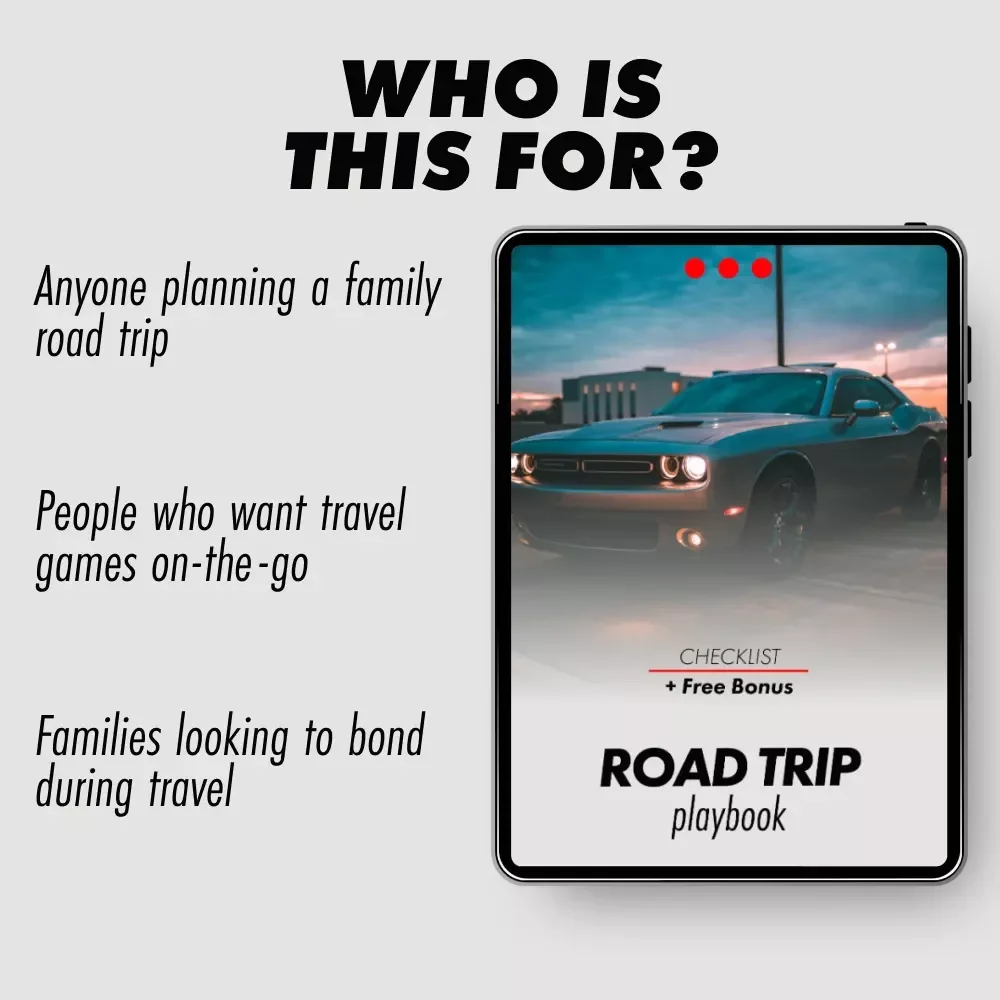 Road Trip Playbook - Printable Checklist for Fun Games to Play in the Car on a Road Trip