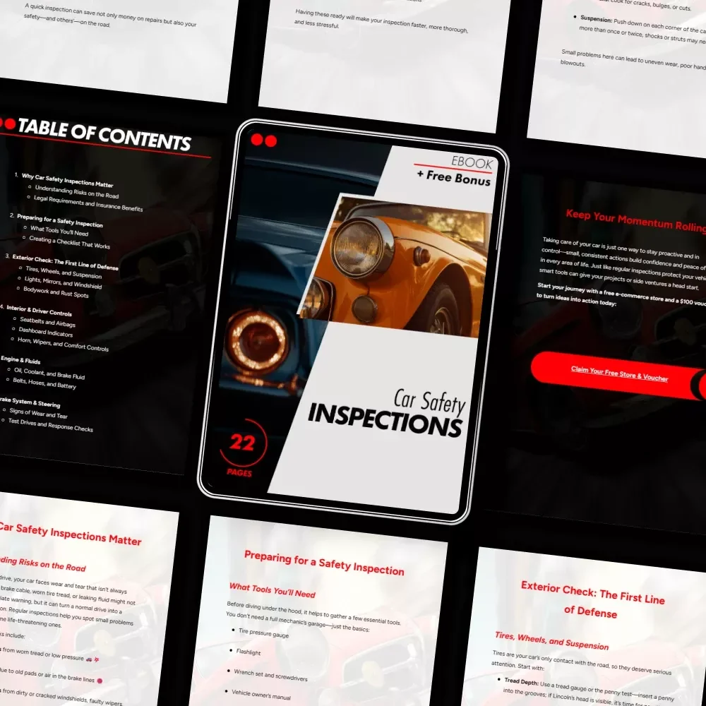 Car Safety Inspections eBook: Ultimate Guide for DIY Checklists, Tools, and Tips